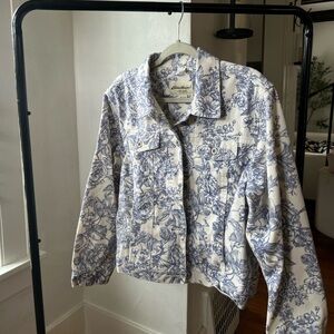 Eddie Bauer Floral Jean Jacket